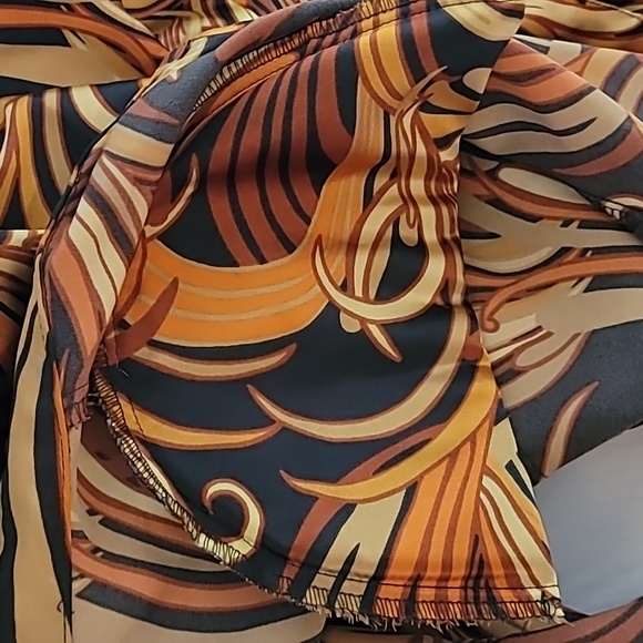 Vintage Maggie Barnes Print Bohemian Button Front Collared Blouse Should… - Picture 5 of 7